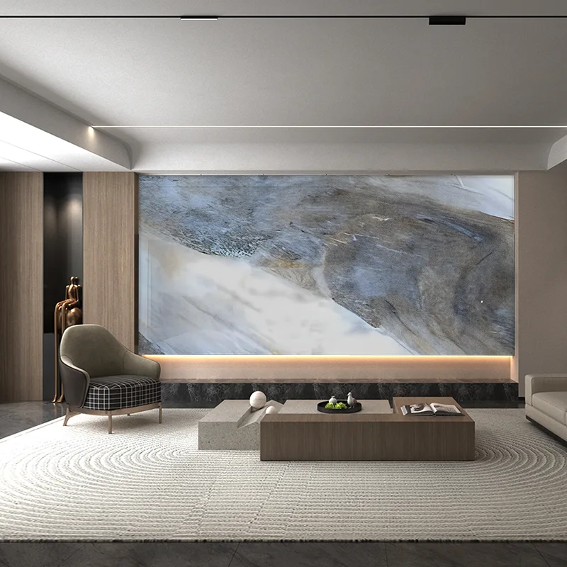 پنل دیواری پس زمینه مرمر سری سبز و آبی آمازون